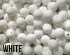 15 mm Round White Silicone Beads  (aka Snow)