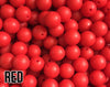 9 mm Round  Round Red  Silicone Beads (aka Scarlet Red)