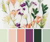 60 Bulk Silicone Beads - Lilies - Evergreen, Sweet Mint, Celery, Peach, Carnation, Plum