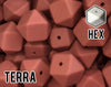 17 mm Hexagon Terra Silicone Beads (aka Maroon)