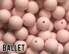 9 mm Round  Round Ballet Silicone Beads (aka Light Pink, Pastel Pink)
