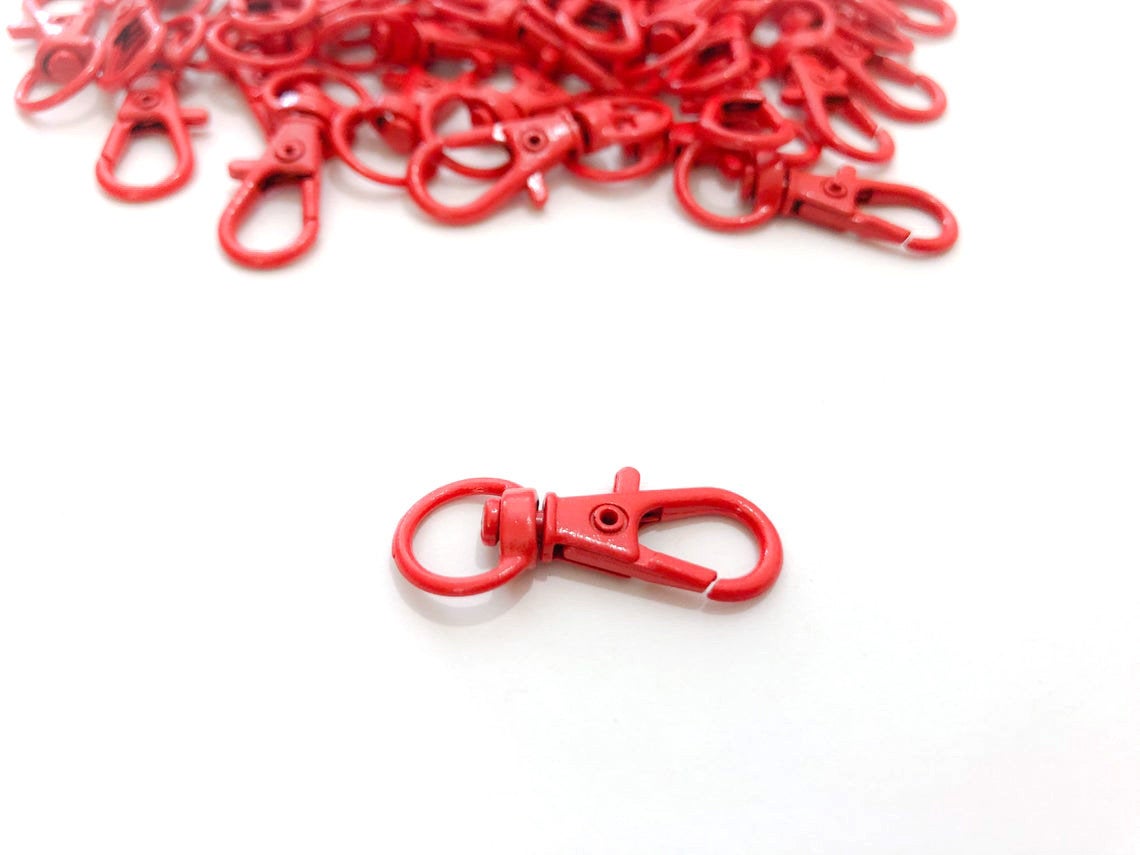 Red Metal Lanyard Lobster Clip Clasp