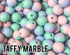 9 mm Round  Taffy Marble Silicone Beads 5-1,000 (aka Tye Dye, Cotton Candy, Easter) Geometric Bead - Bulk Silicone Beads Wholesale - DIY Jewelry