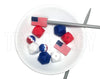 Knitting Needle Stoppers - Americana - Beader Caps - Beader Tips - Back Stoppers - Point Protectors - End Stoppers - Stitch Holder