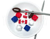 Knitting Needle Stoppers - Canadian Football - Beader Caps - Tips - Back Stoppers - Point Protectors - End Stoppers - Stitch Holder