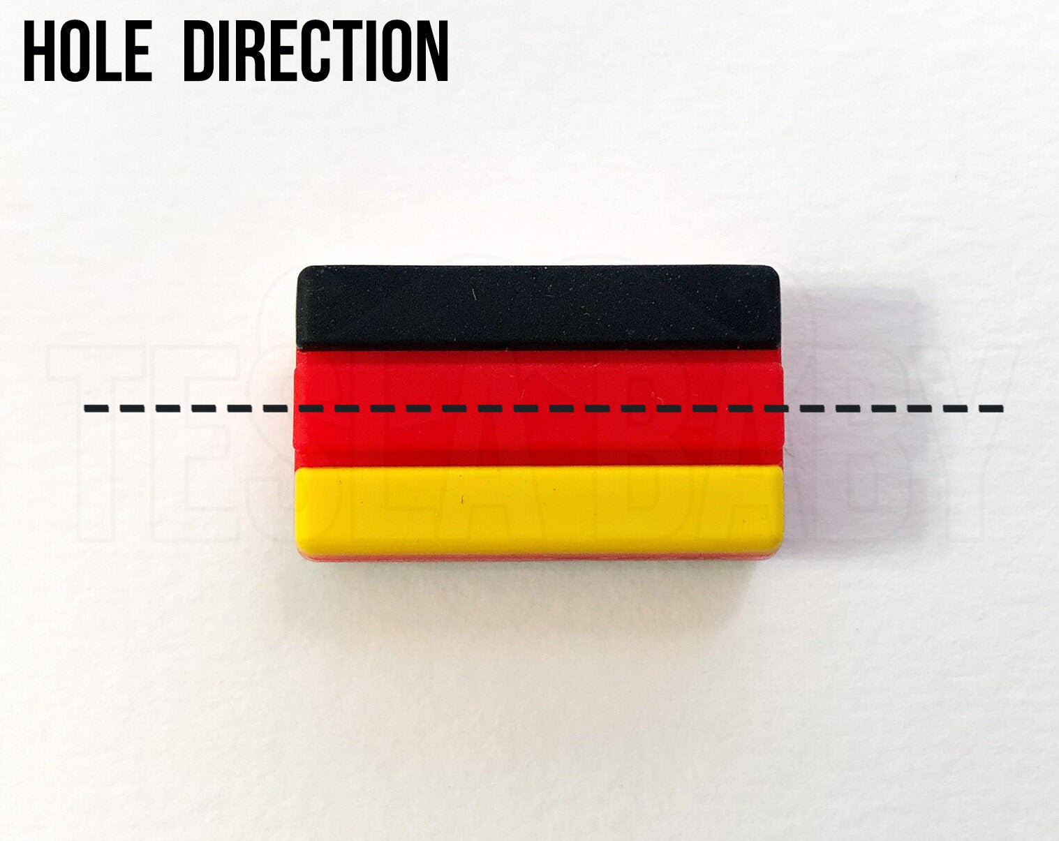Silicone Germany Flag Focal Beads - Bulk Silicone Beads Wholesale - DIY Jewelry