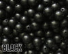 19 mm Round  Round Black Silicone Beads (aka Smokey Black)