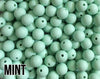19 mm Round  Round Mint Green Silicone Beads (aka Light Green, Pastel Green)