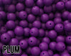 19 mm Round  Round Plum Silicone Beads (aka Jewel Purple)