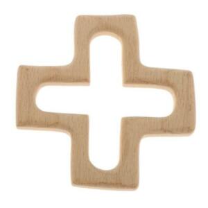 Thin Cross Plus Wood Teether