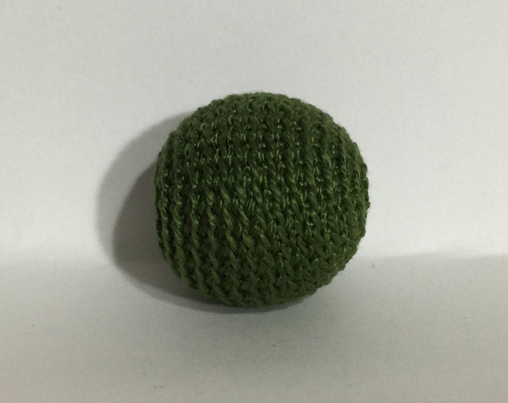 1.06" / 27 mm Crochet Wood Bead in Army (7263)