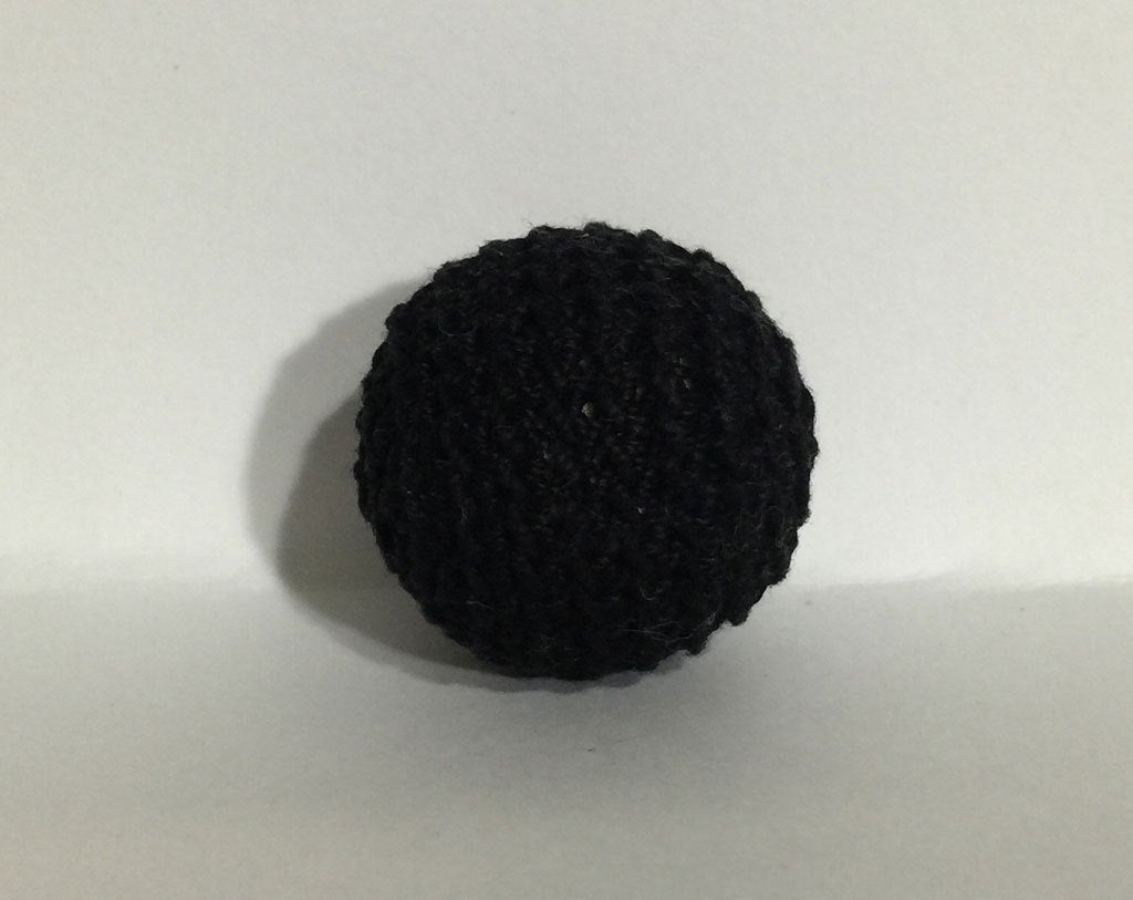 1.06" / 27 mm Crochet Wood Bead in Black
