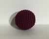 1.06" / 27 mm Crochet Wood Bead in Wine (27) -  1 Hand Crocheted Birch Wood Ball for Teething