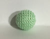 0.78" / 20 mm Crochet Wood Bead in Mint (7212)