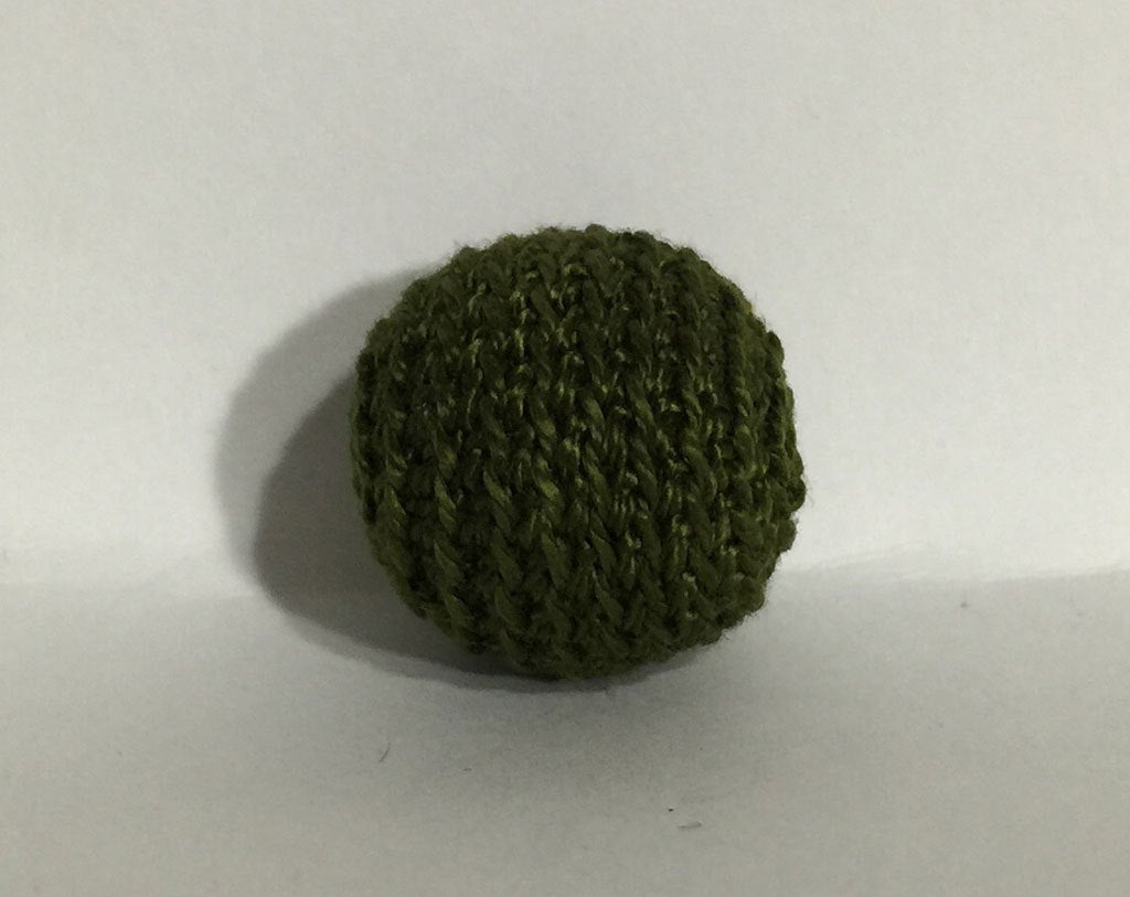 0.78" / 20 mm Crochet Wood Bead in Dk Olive (8120)