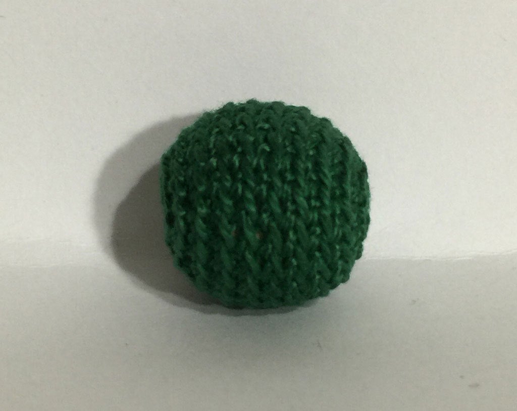 0.78" / 20 mm Crochet Wood Bead in Evergreen (6332)