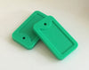 Silicone Dog Tags - Set of 2 - Kelly Green on Coordinating Cord with Clasp