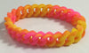 Silicone Curb Link Bracelet - Neon Pink and Yellow