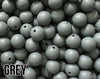 9 mm Round  Round Grey / Gray Silicone Beads (aka Dim Grey)
