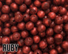 9 mm Round  Round Ruby Silicone Beads (aka Metallic Scarlet Red)