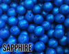 9 mm Round  Round Sapphire Silicone Beads (aka Metallic Blue)