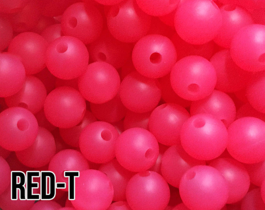 9 mm Round  Round Red-T Silicone Beads (aka Translucent Red)