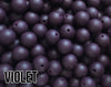 9 mm Round  Round Violet Silicone Beads (aka Dark Purple)