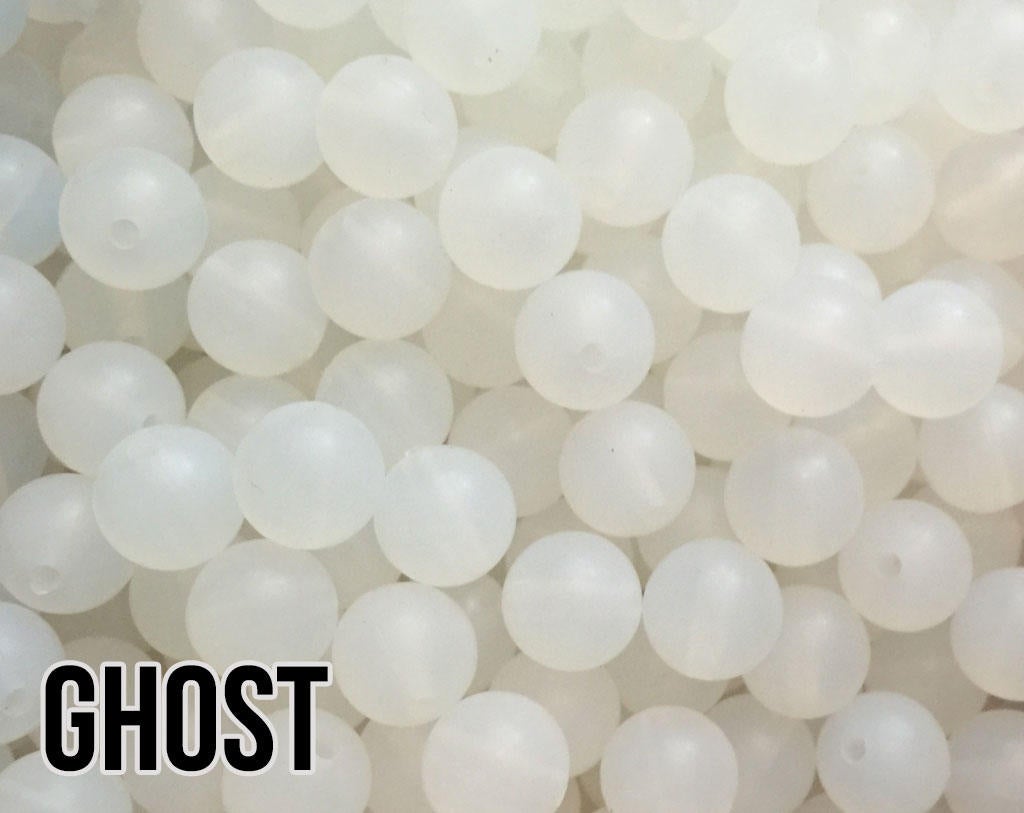 9 mm Round  Round Ghost Silicone Beads (aka Clear, Translucent)