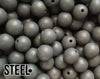 9 mm Round  Round Steel Silicone Beads (aka Dark Grey)