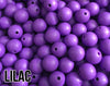 12 mm Round  Round Lilac Silicone Beads (aka Purple)
