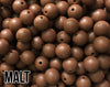 12 mm Round  Round Malt Silicone Beads (aka Sienna, Medium Brown)
