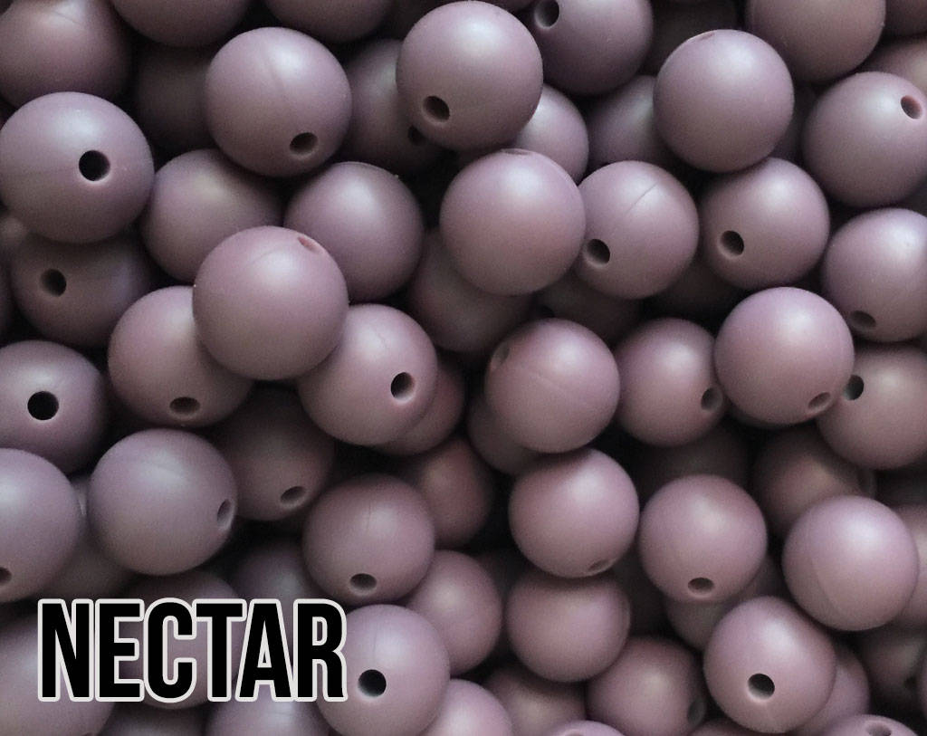 12 mm Round  Round Nectar Silicone Beads (aka Medium Purple)