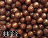 15 mm Round Copper Silicone Beads  (aka Metallic Brown)