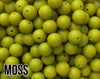 15 mm Round Moss Silicone Beads  (aka Bright Green, Bright Chartreuse)