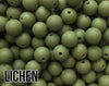 15 mm Round Lichen Silicone Beads  (aka Light Green, Olive)