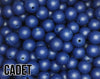 15 mm Round Cadet Silicone Beads  (aka Dark Blue)