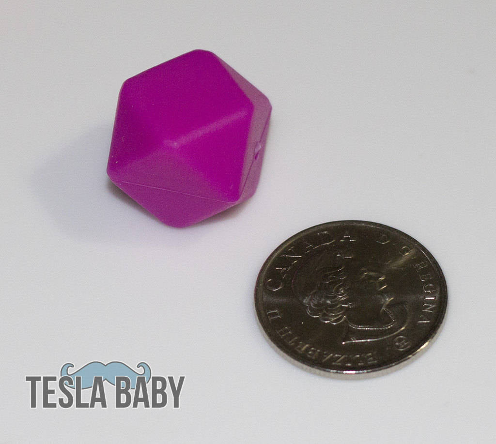 17 mm Hexagon Metallic Orchid Gold Silicone Beads 10-1,000 (aka Metallic Orchid Pink) Silicone Beads Wholesale Silicone Beads