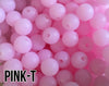 9 mm Round  Round Pink-T Silicone Beads (aka Translucent Pink)