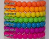 9 mm Round  Round Neon Orange Silicone Beads