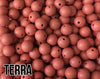 9 mm Round  Round Terra Silicone Beads (aka Maroon)