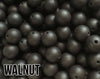 9 mm Round  Round Walnut Silicone Beads (aka Dark Brown)