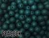 12 mm Round  Round Peacock Silicone Beads (aka Dark Teal, Turquoise)