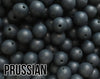 12 mm Round  Round Prussian Silicone Beads (aka Dark Grey Blue)