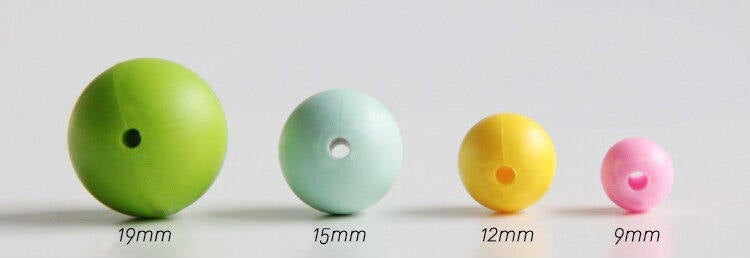 Silicone Beads, 15 mm Spring Silicone Beads - Pastel Neon - 5-1,000 (bright green, neon green, pastel green) Bulk Silicone Beads Wholesale