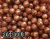 15 mm Round Rose Gold Silicone Beads  (aka Metallic Rose Gold)