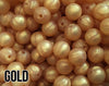 15 mm Round Gold Silicone Beads  (aka Metallic Yellow)
