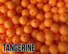 15 mm Round Tangerine Silicone Beads  (aka Bright Orange)