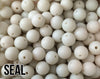 15 mm Round Seal Silicone Beads  (aka Light Grey, Dark White)