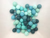 70 Bulk Silicone Beads - Blues, Water, Baby