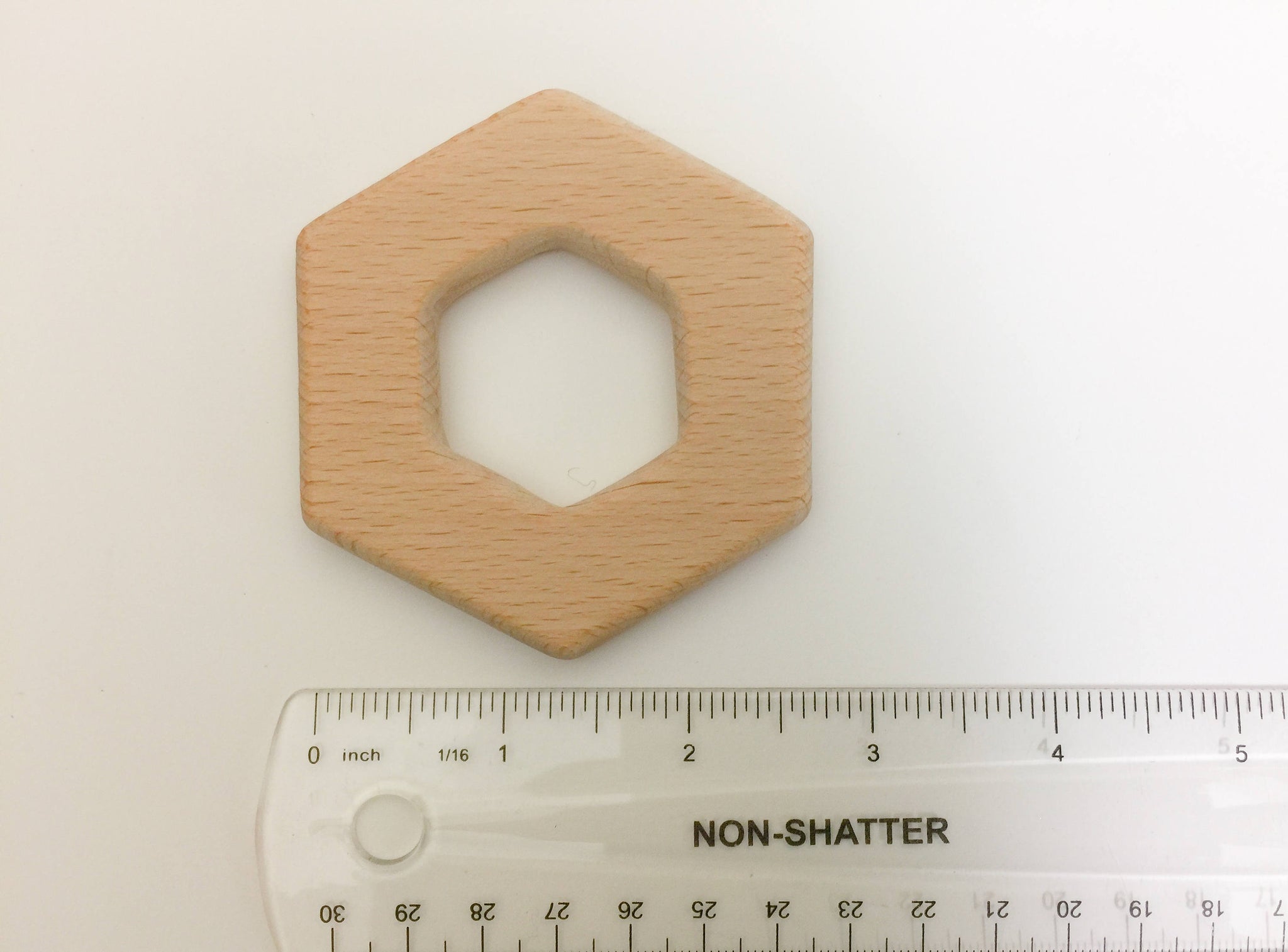 Wood Hexagon / Honey Comb Teether